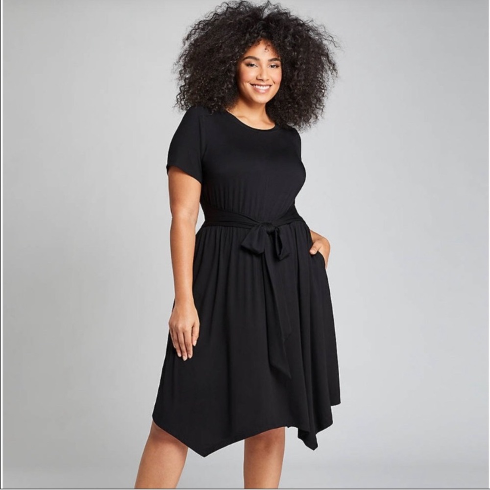 Lane Bryant black jersey dress size 14/16
